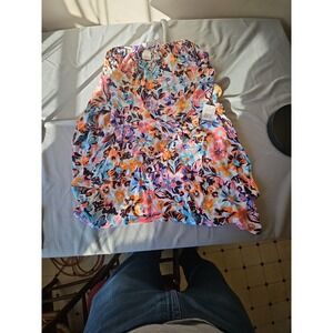 Anne Cole Women's Swim Suit Cover Up Dress Long Sleeved   Floral XL/XXL